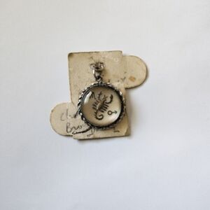 Vintage Sterling Silver Scorpio Zodiac Charm Pendant